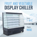 Glas sidor MultiDeck Open Chiller för frukter Display